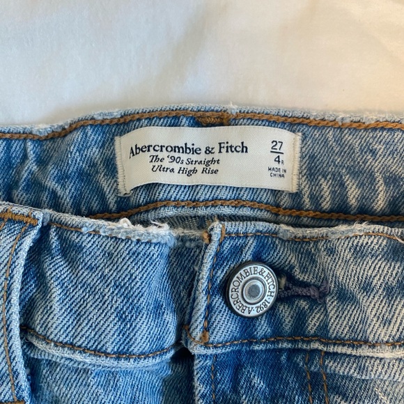 Abercrombie & Fitch Classic Blue Straight Leg Jeans - Picture 2 of 5